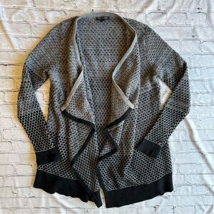 Banana Republic Ombré Open Front Cardigan Sweater Waterfall Long Cotton Wool